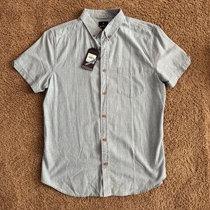 Ben Sherman Dusty Blue Textured Slub Casual Button-Down Shirt NWT! Sz Large